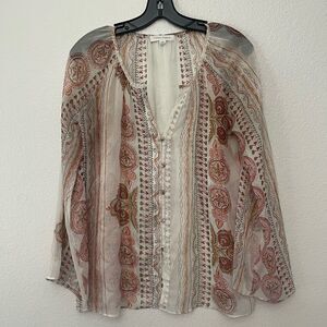 Honey Punch Sheer Blouse Size XS